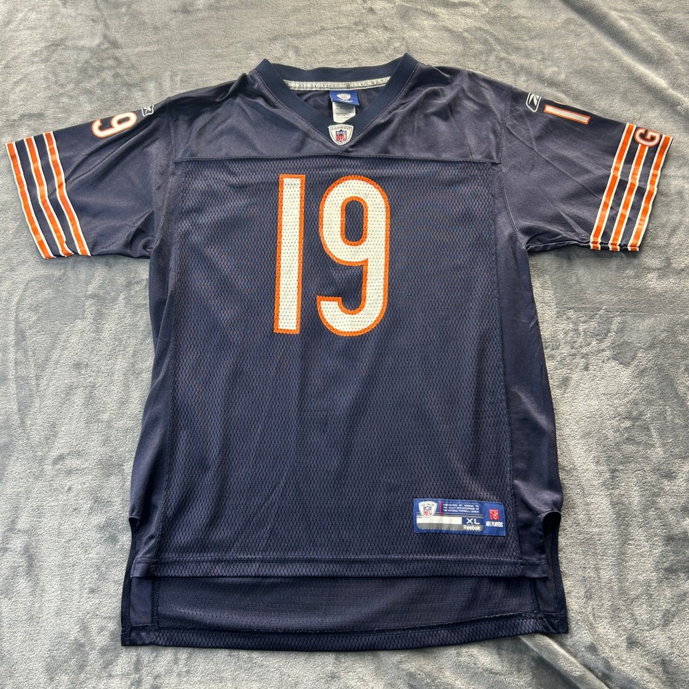 Reebok Chicago Bears Jersey XL Blue Mens Mesh Nylon Aromashodu 19 Football Sport